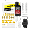 Brake Bleed Kit for Shimano, TEKTRO, TRP Hydraulic Disc Brakes, Bike Brake Bleed Kit with Brass Connector, 150 ML Mineral Oil Brake Fluid