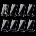 PH PandaHall 10pcs Acrylic Earring Holder Single Pair L-Shape Jewelry Displays Stand Earring Organizer for Jewelry Dangling Slant Back Display Props Show Retail Store Marketing 1.3x1.7x3 Inch