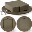 10Pcs Bat for Pottery Wheel Adapter with Removable Inserts Pottery Bats for Throwing with 12'' Round Outer and 7'' Square Inner with Pins for Potters Clay(Dark Brown)