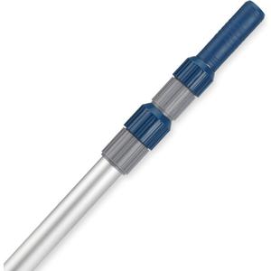 Pool Pole, 12FT Telescopic Pool Cleaning Pole, Professional Aluminum Swimming Pool Poles, 1-1/4" Universal Connector for Skimmer Net, Brush & Vacuum Head