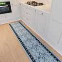Ottomanson 2X8 Washable Hallway Runner Rug - Rug Runners for Kitchen Mahal Non-Slip Indoor Entryway Rug - Ultra-Thin Bathroom Floor Mat - Carpet for Laundry Room Bedroom, 22.5" x 8'