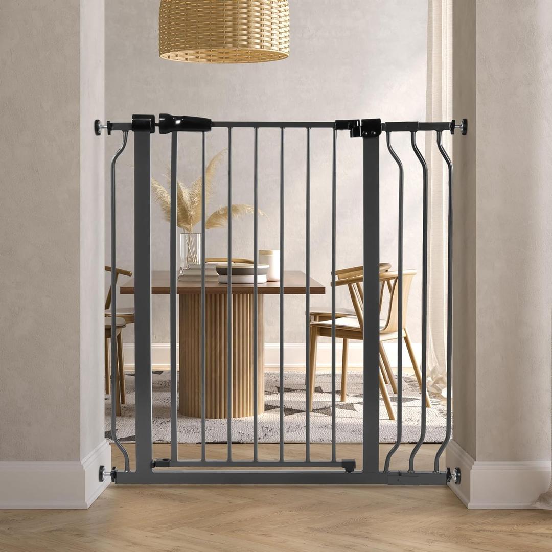 BalanceFrom Easy Walk-Thru Safety Gate for Doorways and Stairways with Auto-Close/Hold-Open Features, Fits 29.1-38.5 Inch Openings, Multiple Heights and Colors