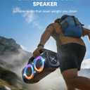 IPX67 Waterproof Bluetooth Speaker:80W(Peak) Loud Outdoor Portable Wireless Party Speakers with LED Lights,20H Playtime,Bluetooth 5.3,Deep Bass & TWS for Pool,Beach