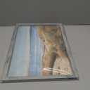 Coastal Beach Wall Art Framed: Seaside Ocean Seascape Picture Artwork Wooden Dunes Grass Landscape Painting Print Bathroom Home Room Decor 11 x 16 Inch