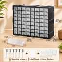 64-Drawer Organizer Craft Organizers and Storage with Dividers Labels | Small Parts Organizer Thicker Toolbox, Building Bricks Hardware Screws Nuts Bolts, Teacher Toolbox Charms Beads Scrapbook