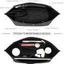 LOUKAYCCI Felt Purse Organizer Insert for Longchamp Le Pliage M Handbag Insert (Medium, Black)