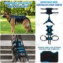 Dog Lift Harness for Large Dogs, 2-in-1 Detachable Full Body Support Acl Dog Sling Carrier with 4 Handles, Hind Assist Back Leg for Senior, Disabled, Arthritic & Post-surgery Canines(X-Large)