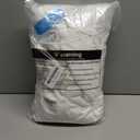 PARTISKY White Polyester Table Skirt for Rectangle Tables 14f, Wrinkle Resistant Pleated Ruffle Table Cloth for Birthday Party Banquet Wedding Baby Shower