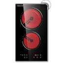 Hobsir hob 2 Burners Electric Cooktop, 12 inch Electric Stove Top Burner, Built-in Ceramic Stove with Touch Control, Timer, Safety Lock, 9 Power Levels 3200W, 220V-240V Hard Wire (No Plug)