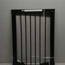 Fairy Baby 22.8"-25.5" Narrow Baby Gate for Stair, Pressure Mounted Auto-Close Pet Gate for Small Walk Thru and Doorways, Safety Child Gate No Drilling, No Extensions, Black