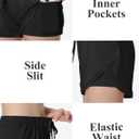 EXARUS Girls Athletic Shorts Sports Running Workout Cheer Teen 2 in 1 | Summer Track Gym Soccer Tween Youth Dolphin Pockets Kids Tumbling Clothes Elastic Waist Mid Rise Junior Casual 6-14Y (Black, XS)