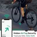 AirTag Bike Pedal Mount, Hidden Bicycle GPS Tracker Case Compatible with AirTag, Waterproof CNC Aluminum Flat Pedals with 9/16 Inch Thread, AntiTheft Design for Mountain, Road EBikes