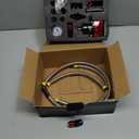 Adjustable Fuel Pressure Regulator Kit 3-70PSI With 6AN Return and 6AN feed Port with AN6-6AN Fuel Line Hoses Connectors (black+red)
