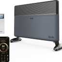 Ballu Convection Panel Space Heater for Large Room, Smart Quiet Heater with Programmable Thermostat, WiFi App Control, Inverter Energy Efficient for Indoor Use, Works with Alexa, Black