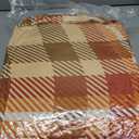 Orange Alternating Grid Plaid 3 Pieces Bedding Set Twin/Full/Queen/King Size Comforter Set 86"x70" Includes 1 Comforter, 2 Pillow Shams for Kids Women Men