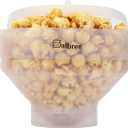 The Original Salbree Collapsible Silicone Microwave Popcorn Popper Maker Machine, Microwavable Bowl Holds 16 Cups, Uses Hot Air and Oil Always Optional - Transparent 