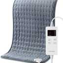Heating Pad for Back Pain Relief, MAVOKIS Heating Pads for Cramps with Auto Shut Off Large, 6 Heat Settings Electric Heat Pad for Neck and Shoulder, 12" x 24", Moist Heat Option, Super Soft (Gray-12x24 Inch)