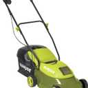 Sun Joe Cordless Lawn Mower, 14" Electric Walk Behind Grass Cutter with 3 Position Height Adjustment and Detachable Catcher, Green, MJ401C-PRO