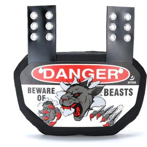 Football Back Plate Lower Back Rear Back Bone Protector Shield Backplate for Youth & Adult, Size: Beasts-Adult & Youth