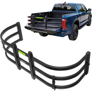 Adjustable Truck Bed Extender 55.5" - 68", Aluminum Flip-in/Flip-Out Bed Extender for Full-Size Trucks, Drill-Mount Design, Fits F150, Ram 1500/2500/3500, Silverado, Sierra, Tundra