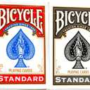Bicycle Rider Back Playing Cards, Standard Index, Red & Black Decks of Cards, Premium Poker Cards for Blackjack, Casino Games & Family Game Night, 2 Count (Pack of 1)