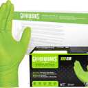 GLOVEWORKS HD Green Nitrile Gloves, 8 mil Nitrile Gloves Medium-XXL Sizes, Nitrile Disposable Gloves with Raised Diamond Grip, XLarge
