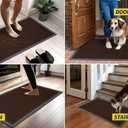 Muddy Mat Meshy Mat Door Mat Heavy-Duty Quick-Dry Floor Mat, Sand & Dirt Trapper for Indoor & Outdoor, Ideal for Entrance, Mudrooms,Patios & Garages,Low-Profile,Non-Slip,Washable Brown 17"x30"x0.4"
