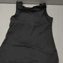 Women's Built-in Bra Tank Top U Neck Seamless Fitted Top Slim Fit Sleeveless Workout Shapewear Outfit, Small Black