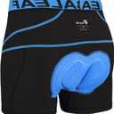 baleaf Men's 3D Padded Bike Shorts Cycling Underwear MTB Liner (01-blue, S)