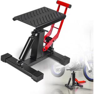 Adjustable Dirt Bike Stand & Powersport Jack 1000LBS Capacity, Heavy Duty Hydraulic Motorcycle Lift Stand & Center Stand for Maintenance, Dirt Bike Accessories for Garage & Shop (Black)