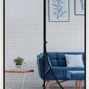 yotache Magnetic Screen Door Fits Door Size 32 x 94, Screen Size 34" x 95" Reinforced Fiberglass Net Curtain Easy Installation for Walk Through Door Black