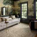 Loloi Chris Loves Julia Palma Collection PLM-03 Lagoon/Natural 2'-3" x 3'-10" Accent Rug Vintage Style Boho Living Room Bedroom Carpet