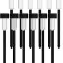 Flash Furniture Hartford 12 Pack LED Solar Lights - All-Weather Black Outdoor Solar Powered Lights - Landscape Lighting for Pathway, Garden, & Yard