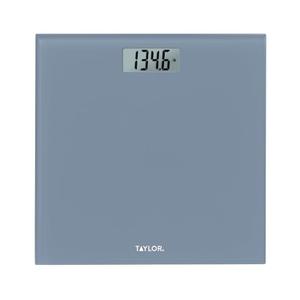 Taylor Digital Glass Bathroom Scale for Body Weight, Durable Platform, Digital Weighing Machine for People, Easy-to-Read Display, 350 lb Capacity, Slate Blue