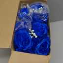 Geosar 16 Bundles Artificial Peonies Flowers Fake Silk Peony Bouquet Faux Peonies Flowers Bulk for Decoration Vase Floral Arrangements Wedding Party Table (Royal Blue)