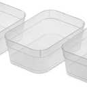 Sterilite 13558608 Medium Storage Trays Clear - 1 Pack Count of 3 