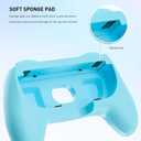 RHOTALL 2 Pack Comfort Hand Grips for Switch 2 Controllers, Ergonomic Grips Compatible with Switch 2 joycons, Anti Slip and Wear-Resistant, 4 Thumb Caps - Blue+Orange