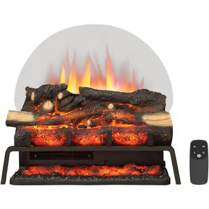 LegendFlame 23" W Free Standing Electric Fireplace Log Set (EF290), Fireplace Insert, Heater 750W/1500W, Crackling Sound, Remote Control (Nora 23" Oak)