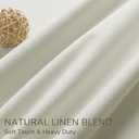 ChrisDowa Ivory Pinch Pleated Blackout Linen Curtains 84 inches Long 2 Panels for Living Room Bedroom Farmhouse Room darking Thermal Insulated Back Tab Hooks Rings Window Treatment Drapes,40x84