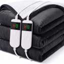Electric Heated Blanket Queen Size 84''x90'' Machine Washable
With 10 Heating Levels & 8h Overheat Auto Off, Soft Flannel & Sherpa Blanket Comfy Warmth For Cold-Night Sleep