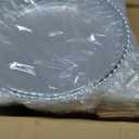 50Pcs Clear Charger Plates Bulk Wedding - 13" Premium Clear Plastic Chargers with Silver Beaded Rim，Decorative Dinner Charger Plates for Events & Parties