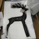 Creative Co-Op Resin Reindeer Decor, Black (7.5" L x 2.5" W x 12" H)