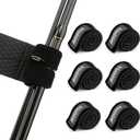 Booms Fishing RS3 Fishing Rod Wrap Pole Straps Hook & Loop Fishing Rod Belts, Fishing Rod Ties for Casting Rods, Spinning Rods and Fly Rods,  A: Black_9.6"_6pack