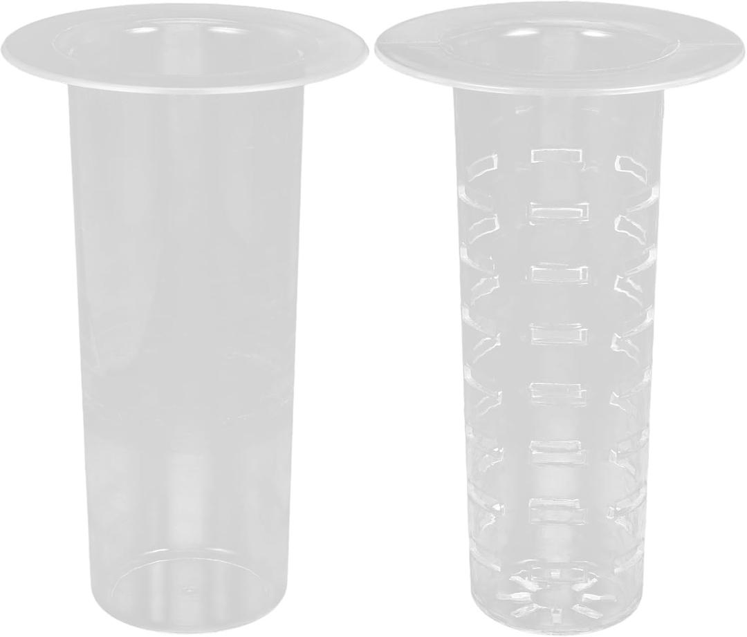 BESTOYARD Acrylic Ice Cylinder and Fruit Infuser for 1 Gallon Drink Dispenser with Pulp Filter Compatible with Glass and Square Beverage Containers 9.29 Inch