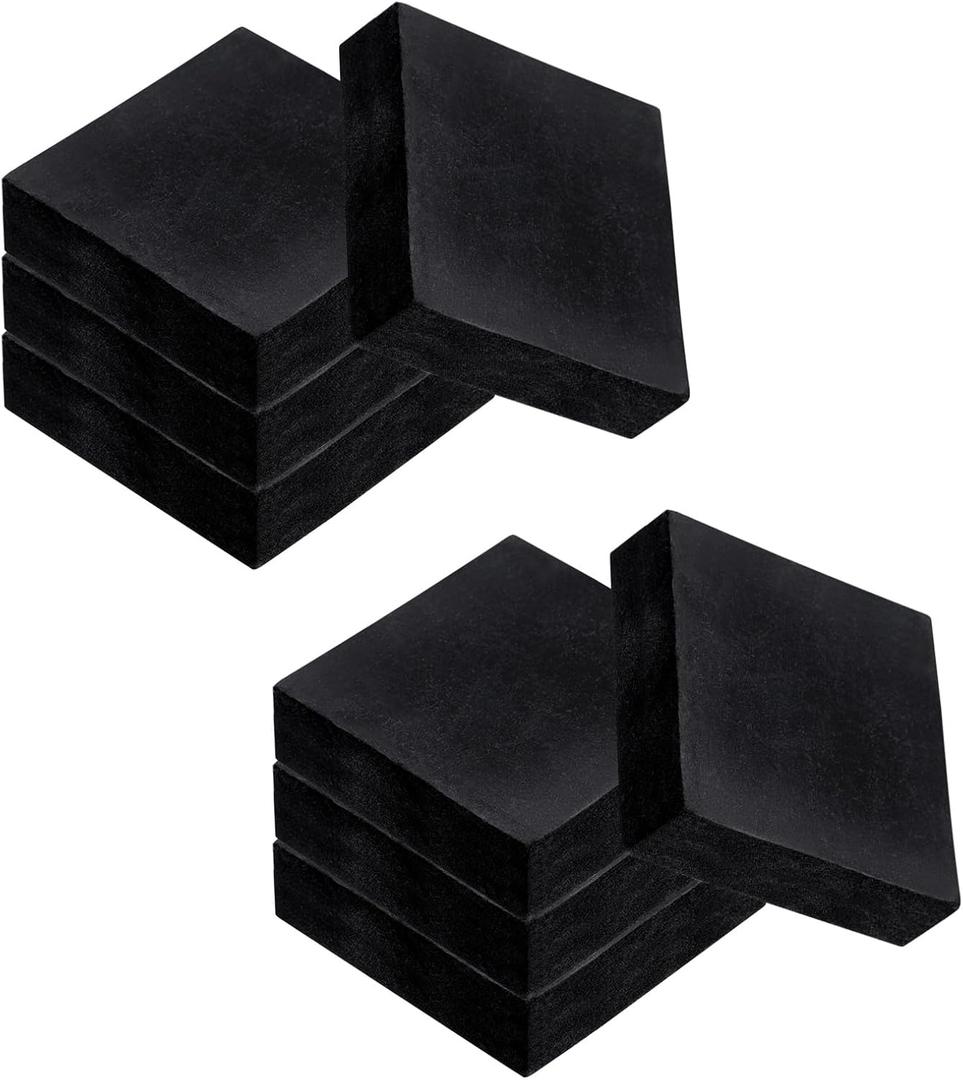 uxcell 8Pcs Rubber Anti Vibration Pads, 2" x 2" x 0.6" Square Rubber Shock Absorbing Washer Pads, Non-Skid Protector Mat for Washer Dryer Air Conditioner Compressor