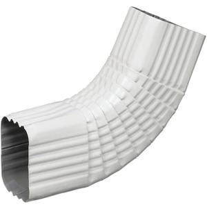 Rocky Mountain Goods Gutter Elbow B 3"x4" - White Aluminum Downspout Connector - Side-to-Side Water Flow Control - Rust-Resistant and Durable - Fits Large Gutters - Easy Installation