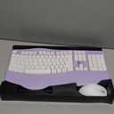 Ergonomic Wireless Keyboard and Mouse Combo, Wave Keys Keyboard with Wrist Rest for Natural Typing, 3 DPI Adjustable Ergonomic Silent Mouse for Computer/Laptop/Windows/Mac (Purple)