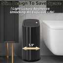 Small Bathroom Trash Can with Press Type Lid, 2Pcs Wicker Storage Baskets,Slim Black Bathroom Trash Can,Slim Plastic Narrow Trash Bin 2.6 Gallon Garbage Can