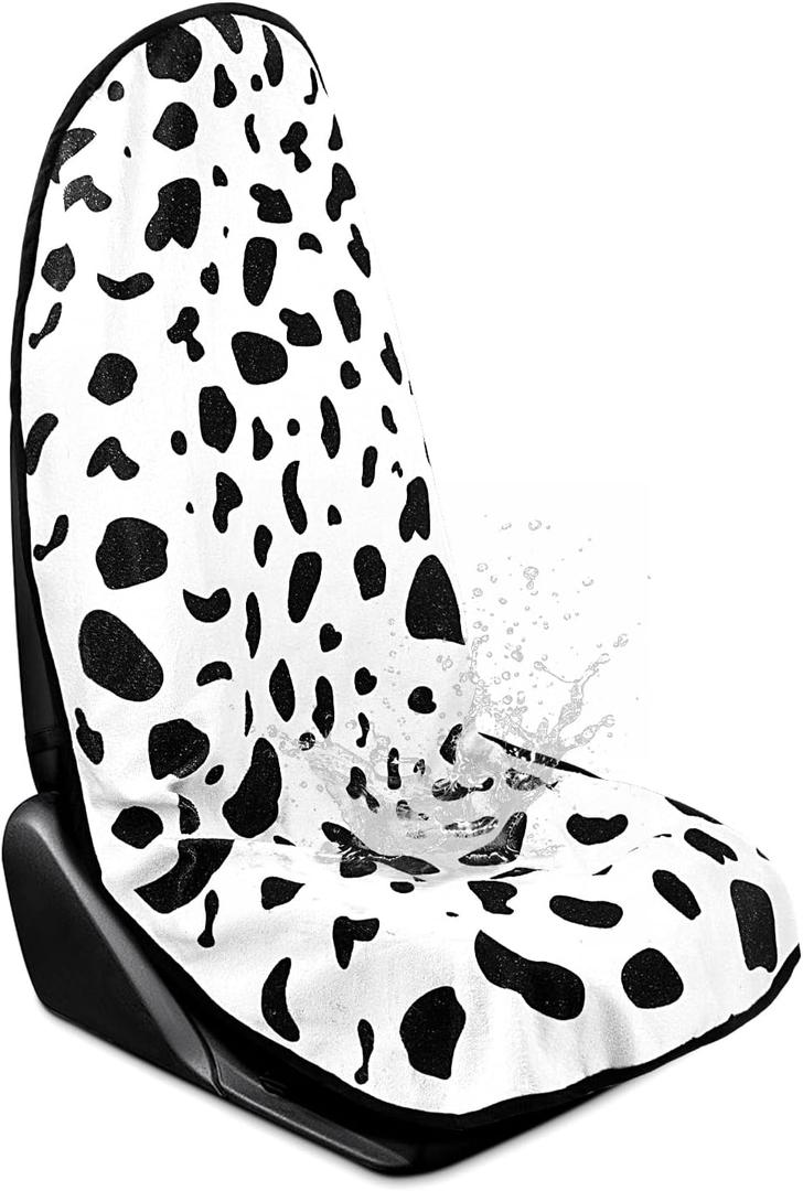 VOPHIA Towel seat Covers Waterproof & Non-Slip Car Seat Cover Protector - Universal Fit for All Cars,Gym & Beach Use,Sweat-Proof Pet-Friendly Protector (Cow-1 Pack)