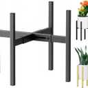 Metal Plant Stand, Adjustable Size Fits 10 12 13 14 15 16 Inches Large Planter Pot,Mid Century Expandable Plant Holder Indoor Outdoor Corner (HeavyBlack, Fits all pots between 8" and 16")